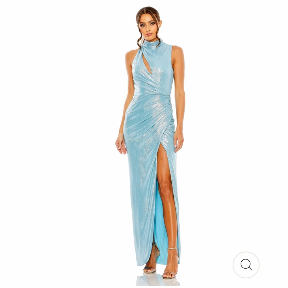 MAC DUGGAL | HIGH NECK SLEEVELESS CUT OUT GOWN | PROM DRESS